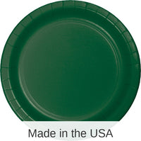 240/Case Bulk Hunter Green Paper 6.75 inch Dessert Plates