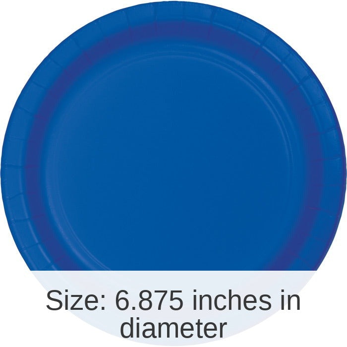 240/Case Bulk Cobalt Blue Paper 6.75 inch Dessert Plates