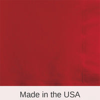 600/Case Bulk Classic Red 2 ply Beverage Napkins
