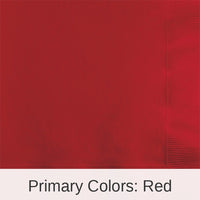 600/Case Bulk Classic Red 2 ply Beverage Napkins