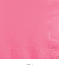 600/Case Bulk Candy Pink 2 ply Beverage Napkins