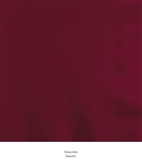 600/Case Bulk Burgundy 2 ply Beverage Napkins