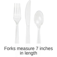 216/Case Bulk Clear Value Friendly Assorted Plastic Cutlery