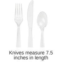 216/Case Bulk Clear Value Friendly Assorted Plastic Cutlery
