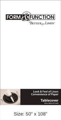 12/Case Bulk White Better than Linen Table Covers