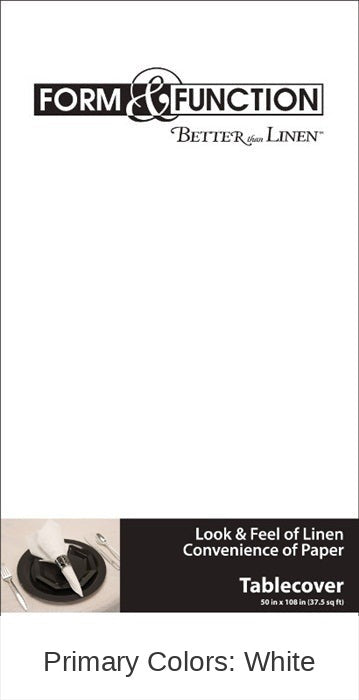 12/Case Bulk White Better than Linen Table Covers