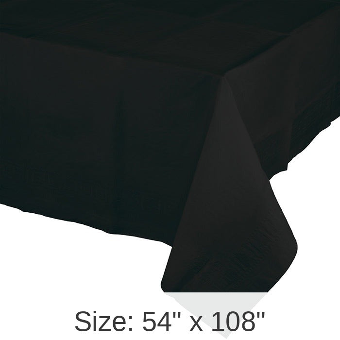 12/Case Bulk Black Velvet Value Friendly Plastic Table Cover