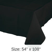 12/Case Bulk Black Velvet Value Friendly Plastic Table Cover