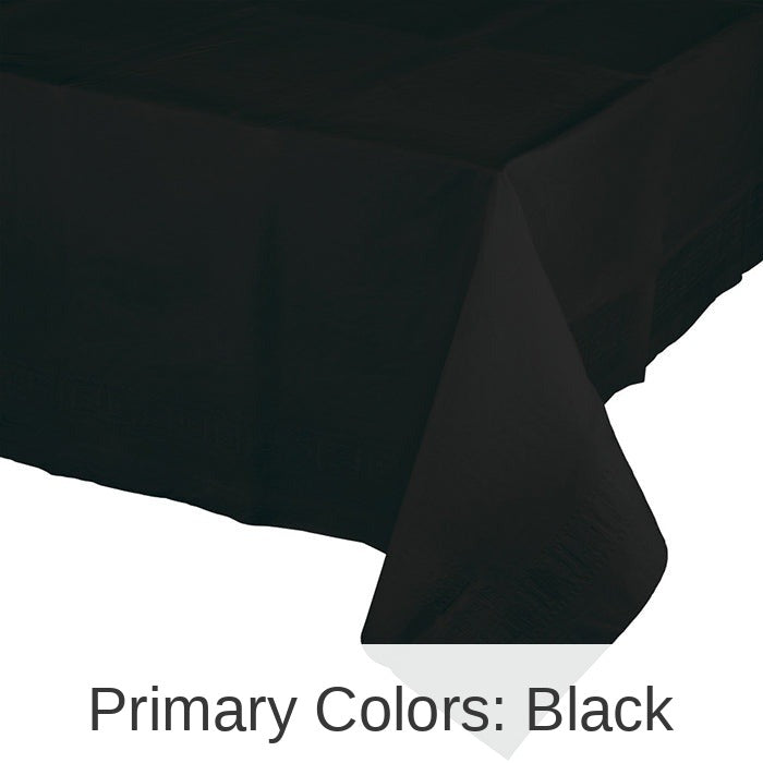 12/Case Bulk Black Velvet Value Friendly Plastic Table Cover