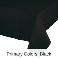 12/Case Bulk Black Velvet Value Friendly Plastic Table Cover