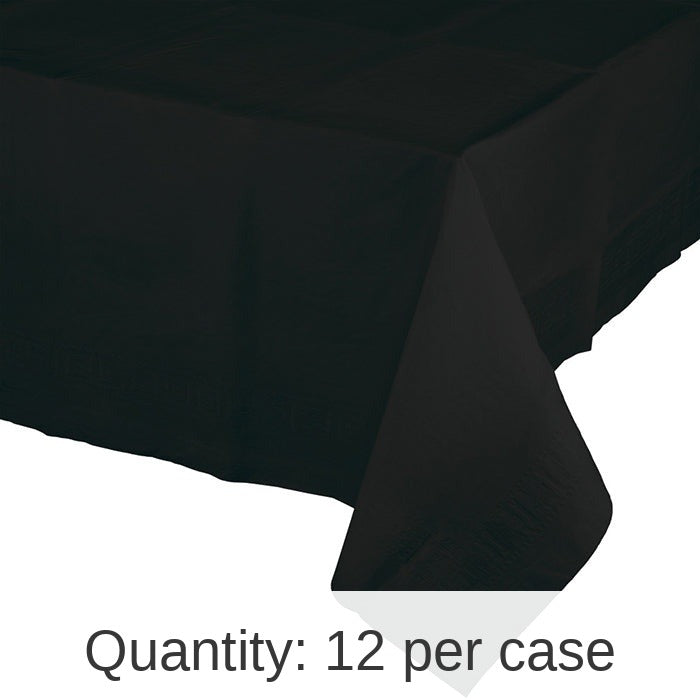 12/Case Bulk Black Velvet Value Friendly Plastic Table Cover