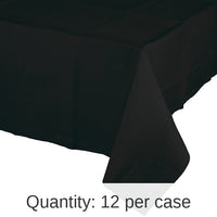 12/Case Bulk Black Velvet Value Friendly Plastic Table Cover