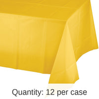 12/Case Bulk School Bus Yellow Value Friendly Plastic Table Cover