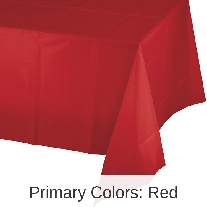 12/Case Bulk Classic Red Value Friendly Plastic Table Cover