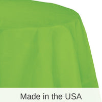 12/Case Bulk Fresh Lime Round Paper Table Covers 82 inch