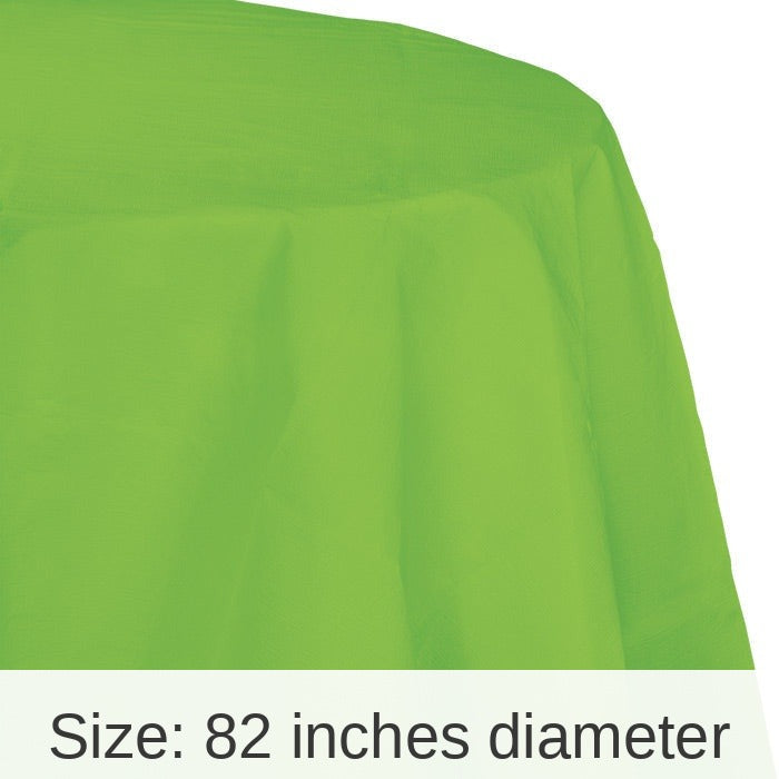 12/Case Bulk Fresh Lime Round Paper Table Covers 82 inch