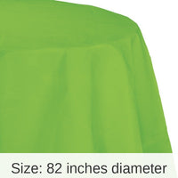 12/Case Bulk Fresh Lime Round Paper Table Covers 82 inch