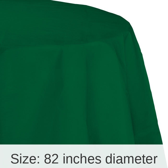 12/Case Bulk Hunter Green Round Paper Table Covers 82 inch