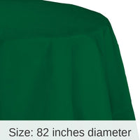 12/Case Bulk Hunter Green Round Paper Table Covers 82 inch