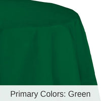 12/Case Bulk Hunter Green Round Paper Table Covers 82 inch