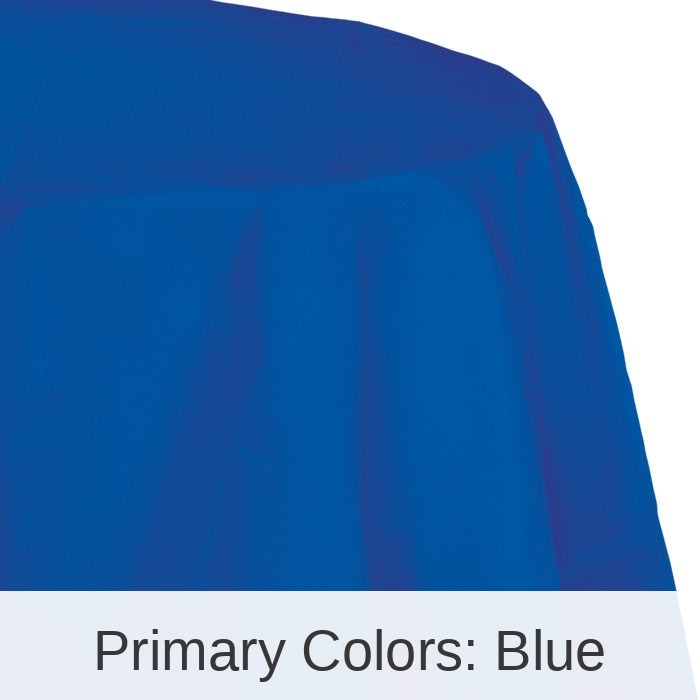 12/Case Bulk Cobalt Blue Round Paper Table Covers 82 inch