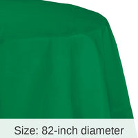 12/Case Bulk Emerald Green Round Paper Table Covers 82 inch