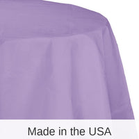12/Case Bulk Luscious Lavender Round Paper Table Covers 82 inch