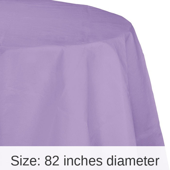 12/Case Bulk Luscious Lavender Round Paper Table Covers 82 inch