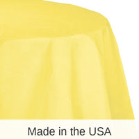 12/Case Bulk Mimosa Round Paper Table Covers 82 inch