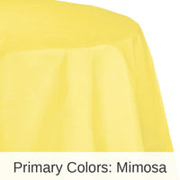 12/Case Bulk Mimosa Round Paper Table Covers 82 inch