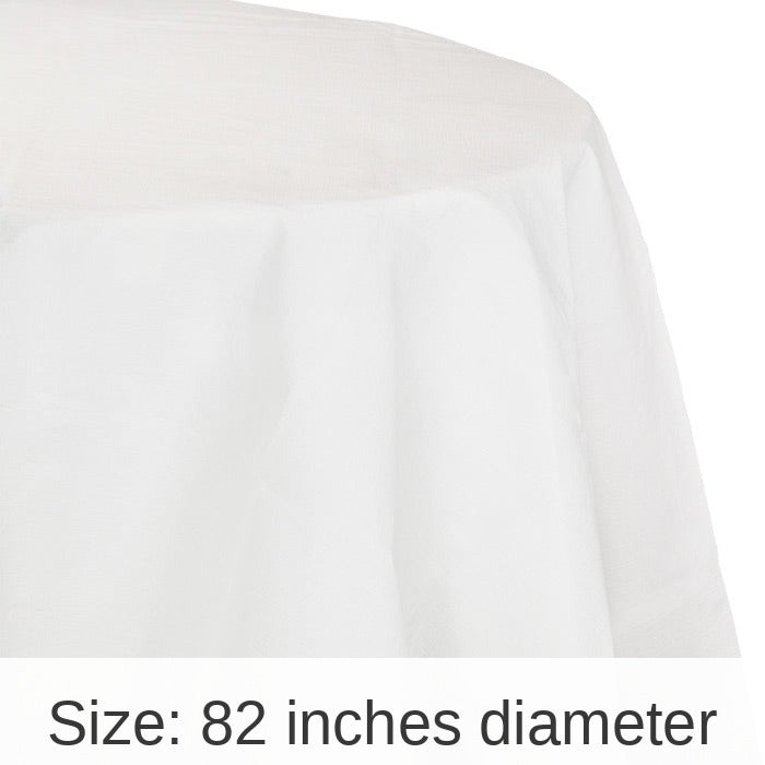 12/Case Bulk White Round Paper Table Covers 82 inch