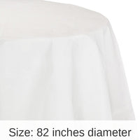12/Case Bulk White Round Paper Table Covers 82 inch