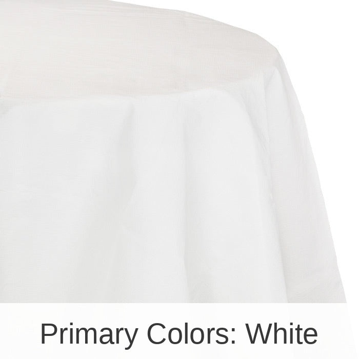 12/Case Bulk White Round Paper Table Covers 82 inch