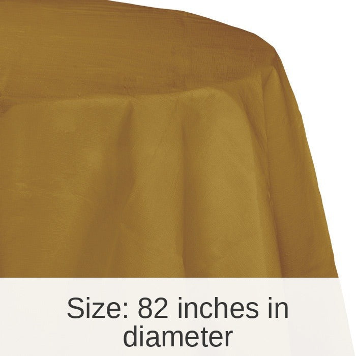 12/Case Bulk Glittering Gold Round Paper Table Covers 82 inch