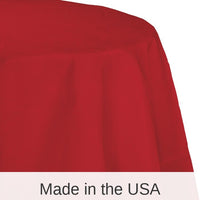 12/Case Bulk Classic Red Round Paper Table Covers 82 inch