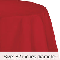 12/Case Bulk Classic Red Round Paper Table Covers 82 inch