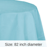 12/Case Bulk Pastel Blue Round Paper Table Covers 82 inch