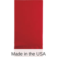 192/Case Bulk Classic Red 3 Ply Guest Towels