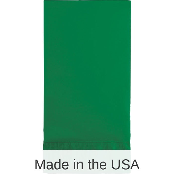 192/Case Bulk Emerald Green 3 Ply Guest Towels