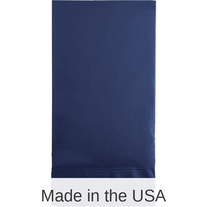 192/Case Bulk Navy 3 Ply Guest Towels