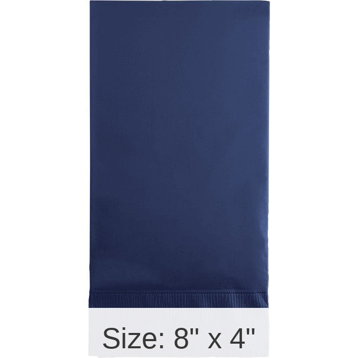 192/Case Bulk Navy 3 Ply Guest Towels