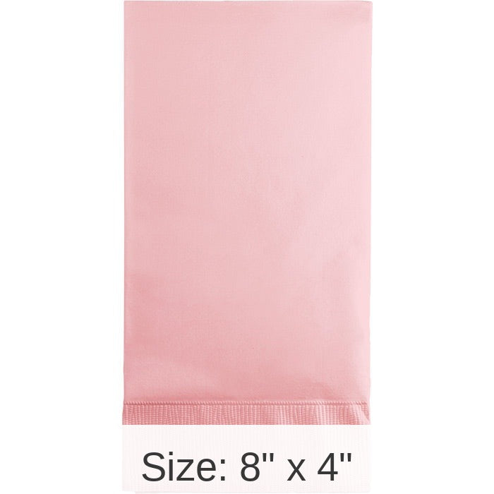 192/Case Bulk Classic Pink 3 Ply Guest Towels