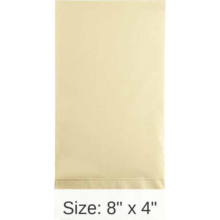 192/Case Bulk Ivory 3 Ply Guest Towels