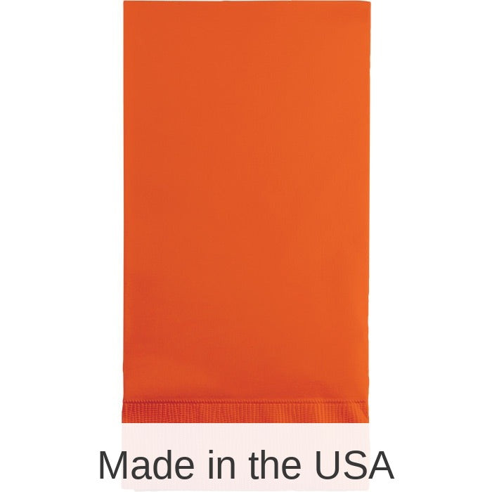 192/Case Bulk Sunkissed Orange 3 Ply Guest Towels