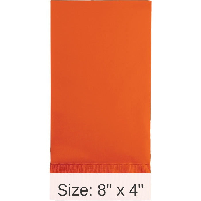 192/Case Bulk Sunkissed Orange 3 Ply Guest Towels
