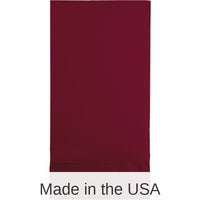 192/Case Bulk Burgundy 3 Ply Guest Towels
