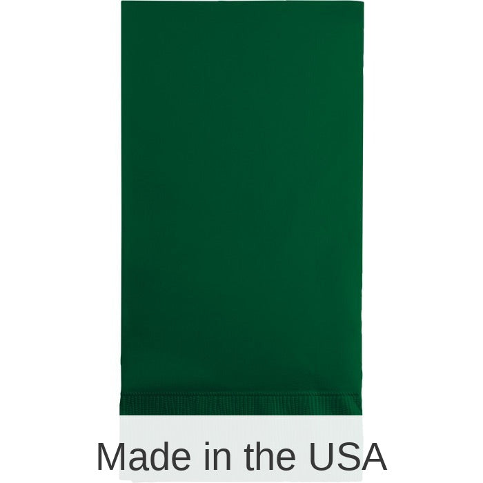 192/Case Bulk Hunter Green 3 Ply Guest Towels
