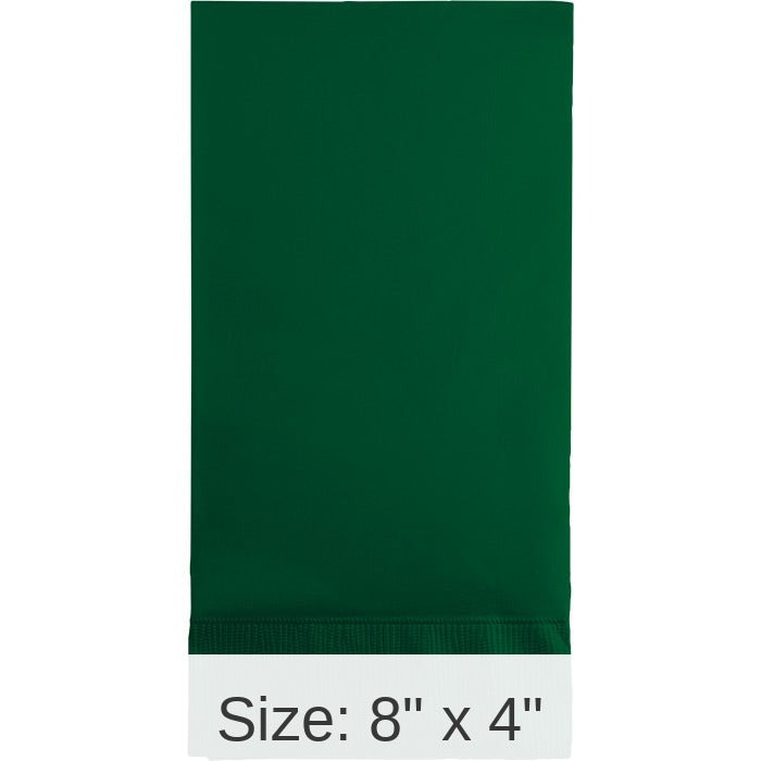 192/Case Bulk Hunter Green 3 Ply Guest Towels