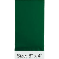 192/Case Bulk Hunter Green 3 Ply Guest Towels