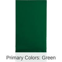 192/Case Bulk Hunter Green 3 Ply Guest Towels